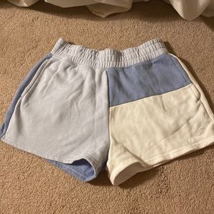 Hollister multi-colored sweat-pant shorts.